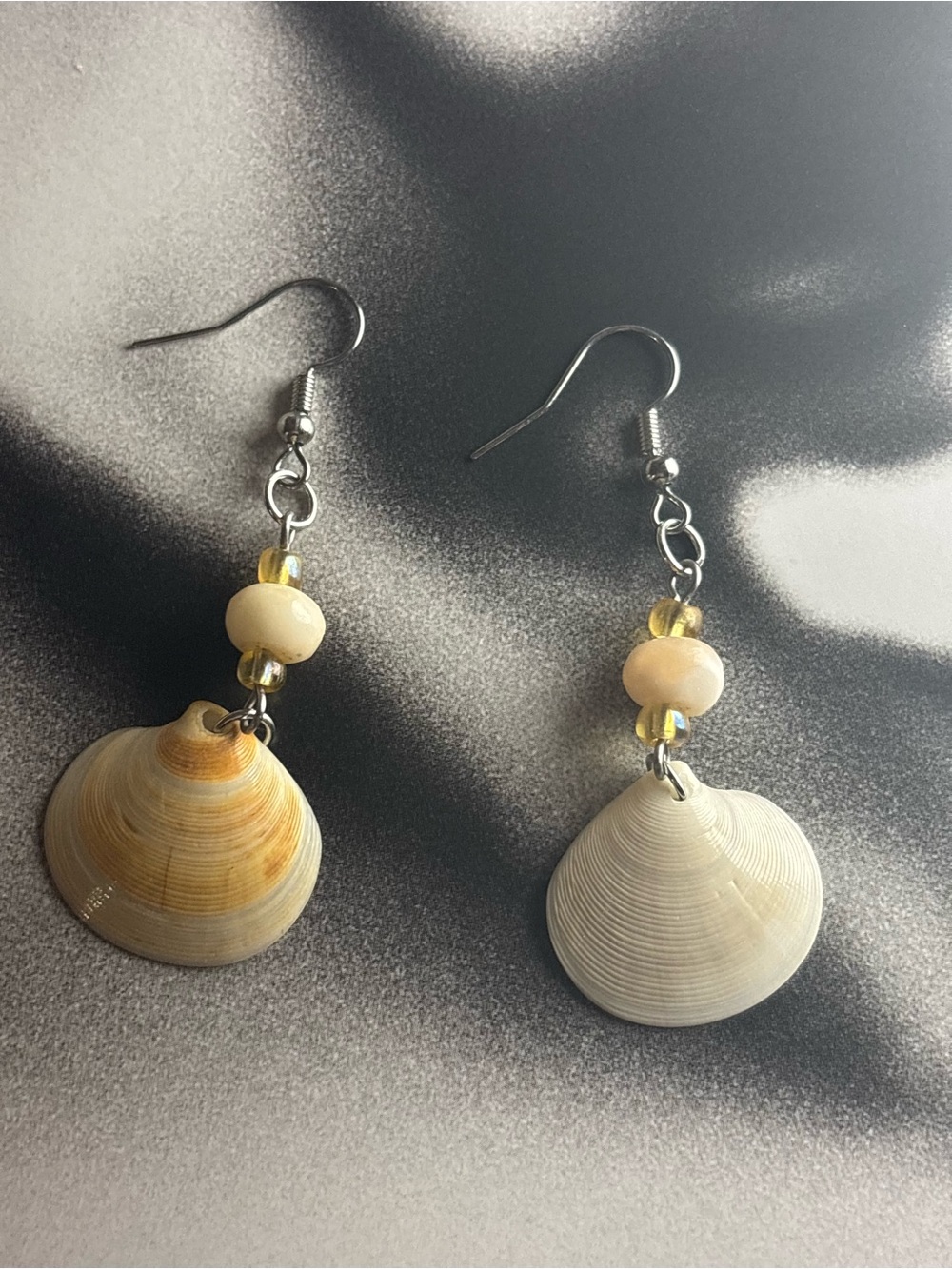 Handcrafted Yellow Shell Drop Earrings - Women Jewelry